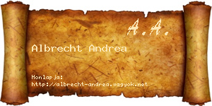 Albrecht Andrea névjegykártya