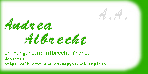 andrea albrecht business card